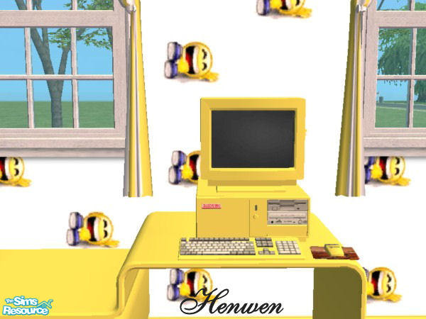Sims 2 — Moneywell ROTFL Yellow by Henwen — Moneywell in yellow.
