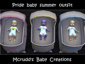 Sims 4 — Pride baby summer outfit by mcrudd — All of your little babies will wear the Pride baby summer outfit. your