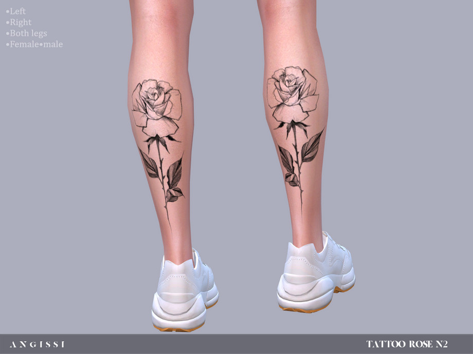 The Sims Resource Tattoo Rose N2