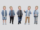 Sims 4 — Jaxon Denim Shirt Jacket Toddler by McLayneSims — TSR EXCLUSIVE Standalone item 10 Swatches MESH by Me NO