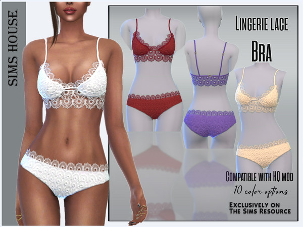 Sims Resource - Lacy lingerie Bra