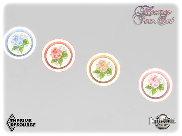 Sims 4 — Fleures tea set plate more small1 by jomsims — Fleures tea set plate more small1