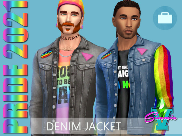 The Sims Resource - SimmieV Pride21 Denim Jacket