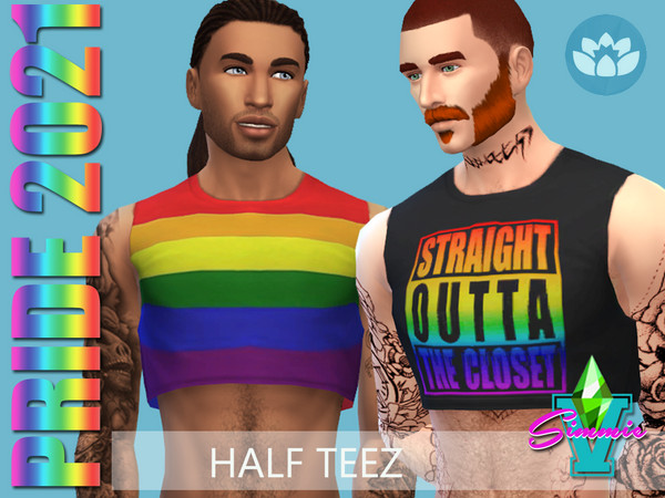 The Sims Resource - SimmieV Pride21 Half Teez