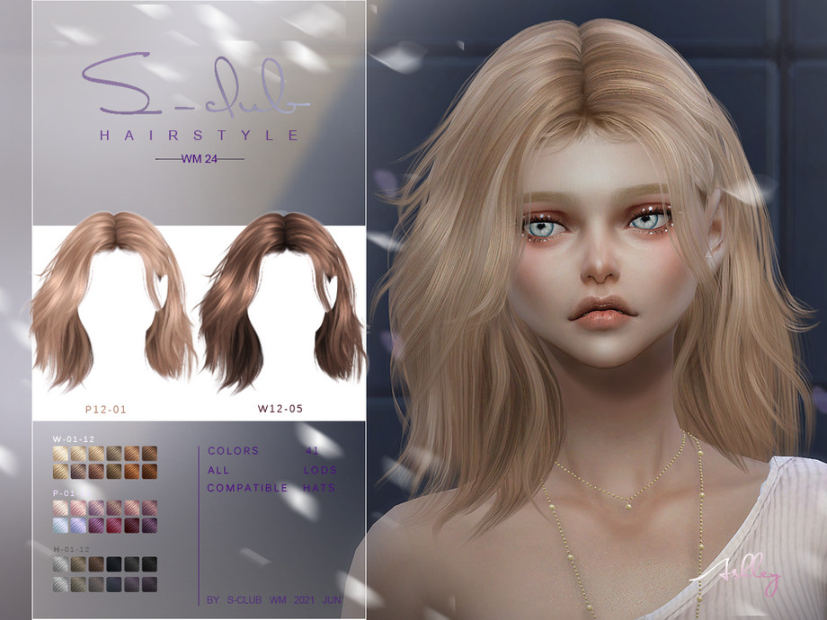 The Sims Resource - S-Club ts4 WM Hair 202124