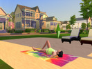 Sims 4 — Children can sunbathe on a beach towel and a lounge chair by Iwalkalone3004 — This mod lets children sunbathe on