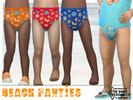 Sims 4 — Beach Panties by Pelineldis — Cute beach panties for toddler boys and girls in five color variations (the green