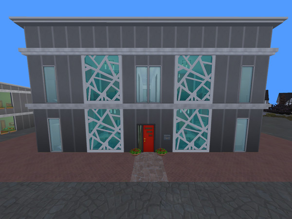 Sims 4 — Modern Apartment by Bean98 — This is a makeshift apartment building It has 4 bedrooms and 4 bathrooms It's a