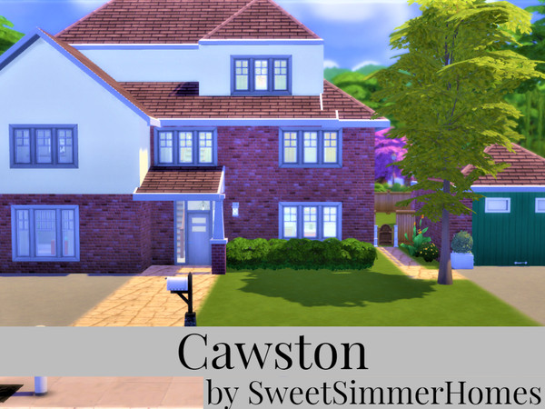 Sims 4 — Cawston by SweetSimmerHomes — british modern design home Cawston is the final home for my 'Houses from my