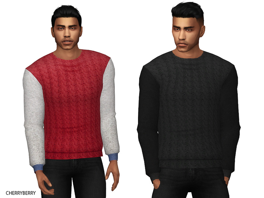 The Sims Resource - Comfy Mens Designer Sweatshirt