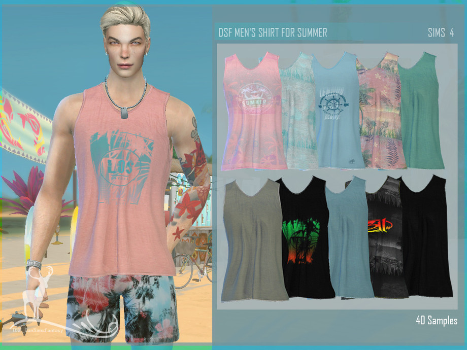 The Sims Resource Mens Shirt For Summer