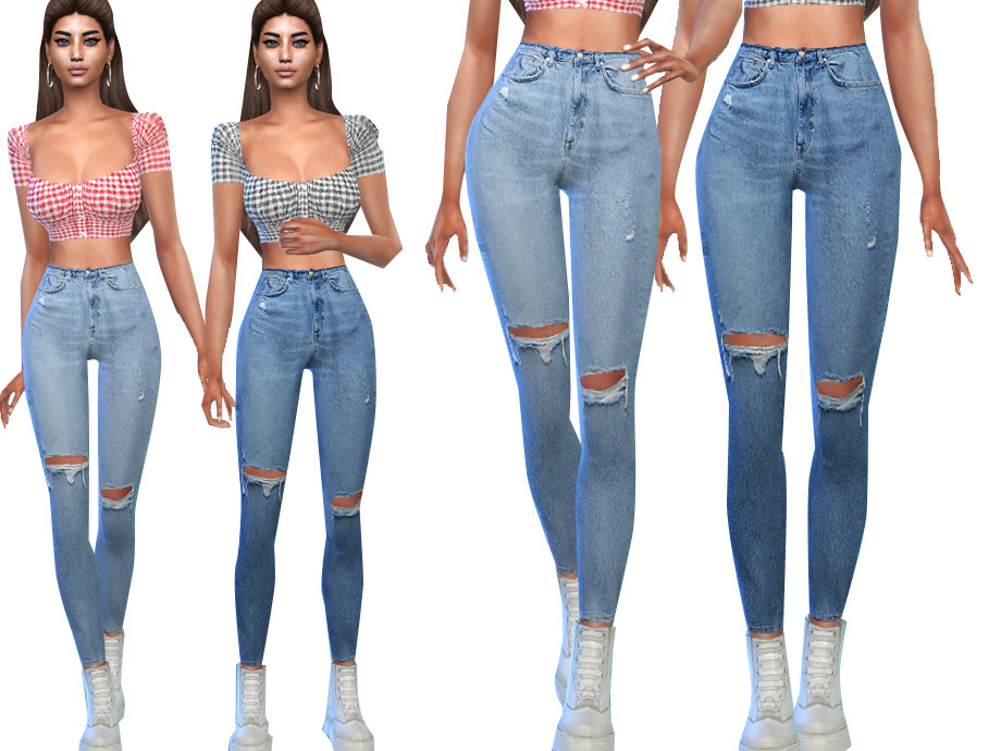 The Sims Resource - Ripped Casual Jeans