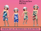 Sims 4 — Tropical Collection by simsplayer325 — Cute toddle outfit for beach or just summer fun. Requires Island Living