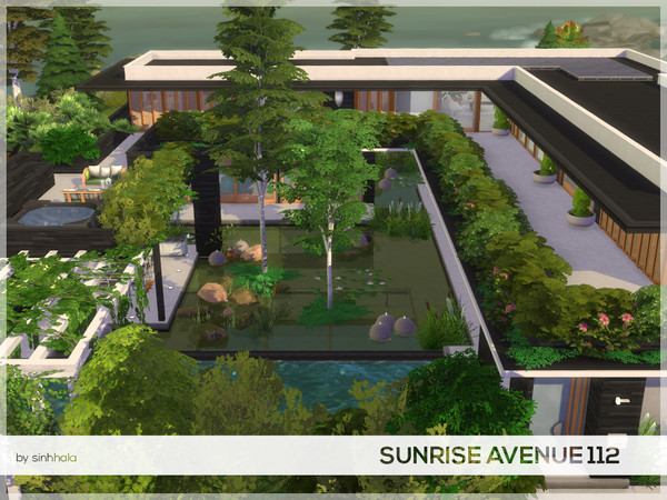 Sims 4 — Sunrise Avenue 112 by sinhhala — Integration with nature. Inspired by: The Cluny House. Rebuild of my Sims 3