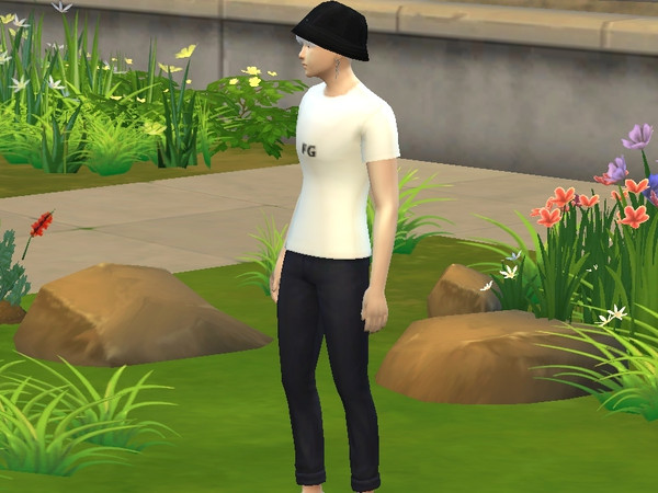 Sims 4 — FG SHIRT - SUGA BTS USUALLY WEAR by mimichwita — white shirt - FG FEAR OF GOD