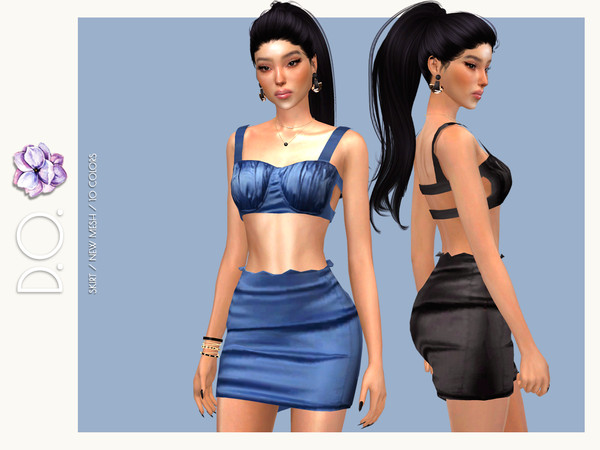Sims 4 — Skirt [SET] DO124 by DOLilac — Skirt for summer day or evening