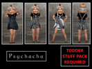 Sims 4 — Toddler Dress by Psychachu — Three swatches, dark and classy toddler dress, found in "party" and
