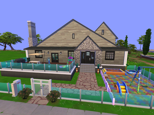 Sims 4 — Black Thorn by Bean98 — This is a basic kid friendly familly house. hope I getting better at this and hope