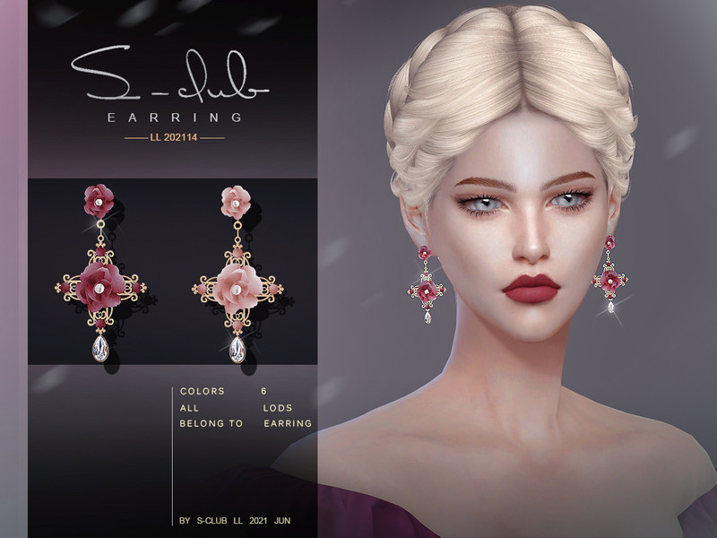 The Sims Resource S Club Ts4 Ll Earrings 202114