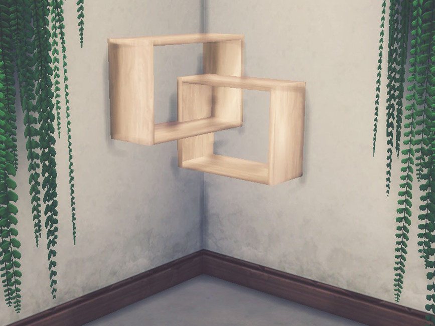 The Sims Resource Green Pack Wood Modern Shelf