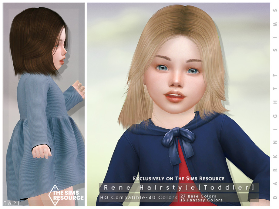 The Sims Resource - Rene Hairstyle [Toddler]