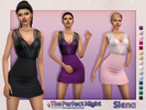 Sims 4 — The Perfect Night - Siena Dress by Sifix2 — A short party dress with a sheer shoulder wrap. Available in 15