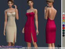 Sims 4 — The Perfect Night - Backless Dress With Slit by ekinege — Bodycon dress is composed of a side slit, and