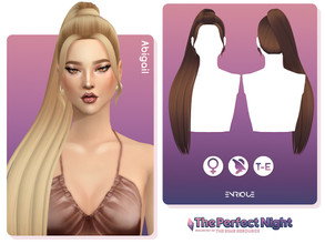 Sims 4 — The Perfect Night - Juliette Hairstyle by Enriques4 — New Mesh 24 Swatches All Lods Base Game Compatible Teen to