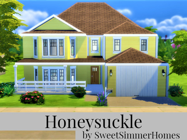 Sims 4 — Honeysuckle by SweetSimmerHomes — Honeysuckle is a beautiful traditional style house that suits all families.