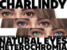 Sims 4 — Charlindy Natural Eyes Heterochromia by Charredsky — This has been in the works for a while, but it's finally
