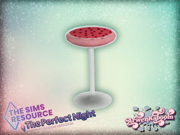 Sims 4 — The Perfect Night - Pomegranate Chunk by ArwenKaboom — Base game refreshment, no recolors. This is a static deco