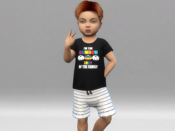 The Sims Resource - Pride Month t-shirt 9 for toddlers V2