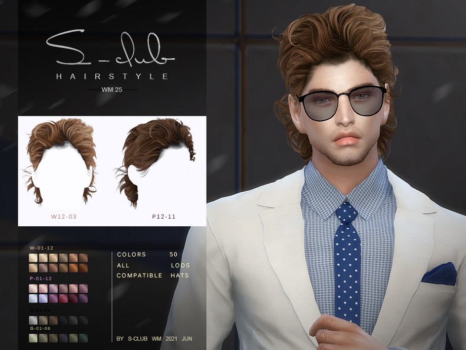 The Sims Resource - short wavy hairs for male