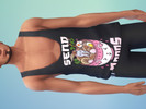 Sims 4 — Send Noodz Tank Top by iTsumiasu — Just a "recolor" that I am releasing. Artwork not made by me,