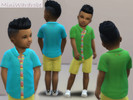 Sims 4 — 2 pack juicy shirts for toddler boy blue and green by MiniWardrobe — 2 pack juicy shirts for toddler boy blue