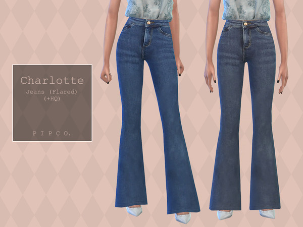 The Sims Resource - Charlotte Jeans (Flared).