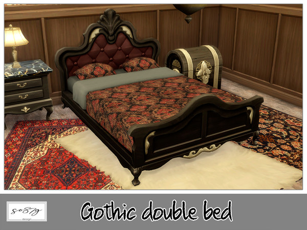 The Sims Resource - Gothic double bed