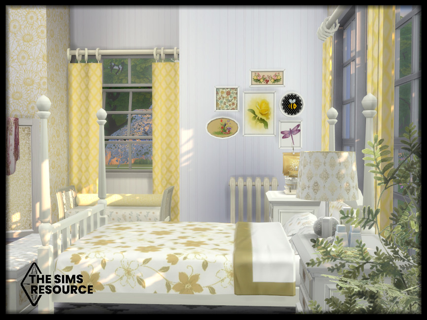 The Sims Resource - Summer Yellow Country Bedroom