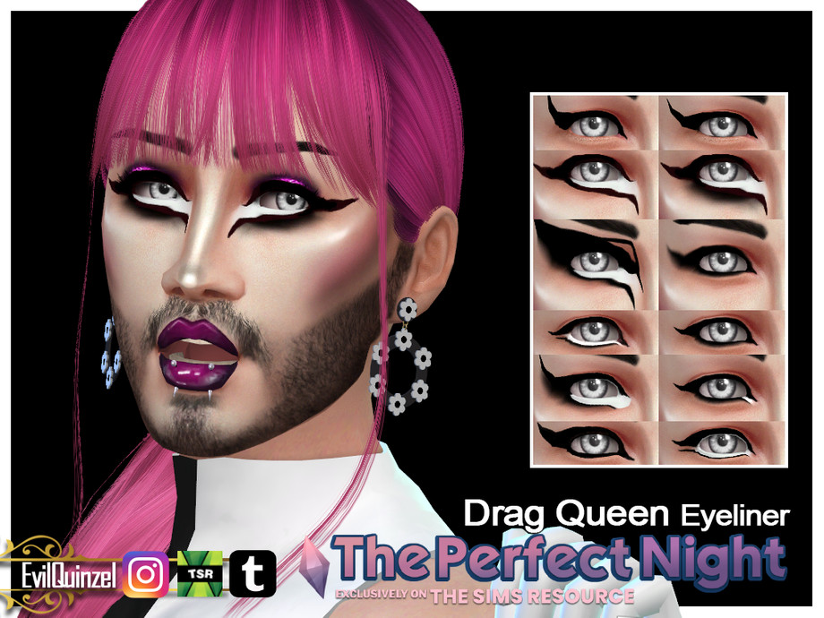 The Sims Resource The Perfect Night Drag Queen Eyeliner