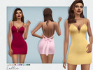 Sims 4 — Callie Dress by Sifix2 — A short party dress with straps and a bow in the back. Available in 15 colors for teen,