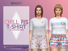 Sims 4 — The Perfect Night - Chill PJs T-Shirt by Nords — A super cool large and cropped t-shirt for female sims, that