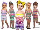 Sims 4 — viola romper by wondersim by wondersim_ — - Custom Thumbnails - 5 different patterns - Toddler girls only Needs