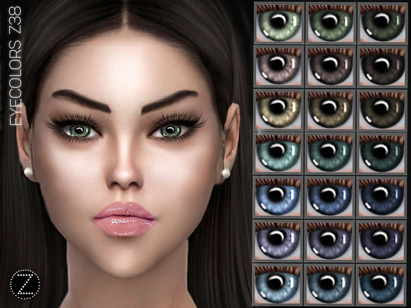 Sims 4 — EYECOLORS Z38 by ZENX — -Base Game -All Age -For Female -21 colors -Works with all of skins -Compatible with HQ