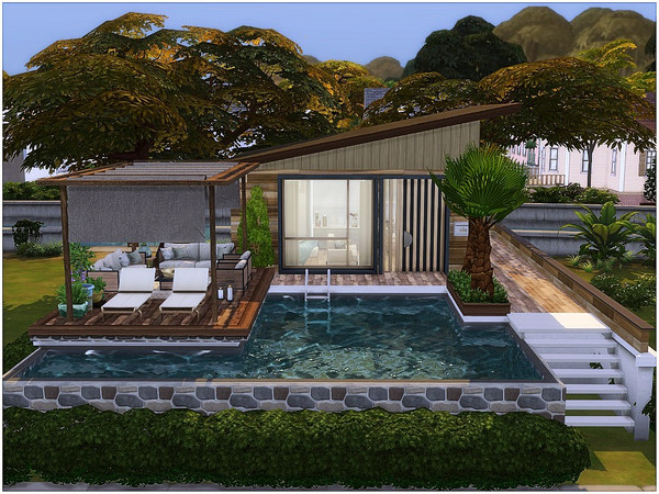 Sims 4 — Simple Life by lotsbymanal — A small modern house with one bedroom and one bathroom...