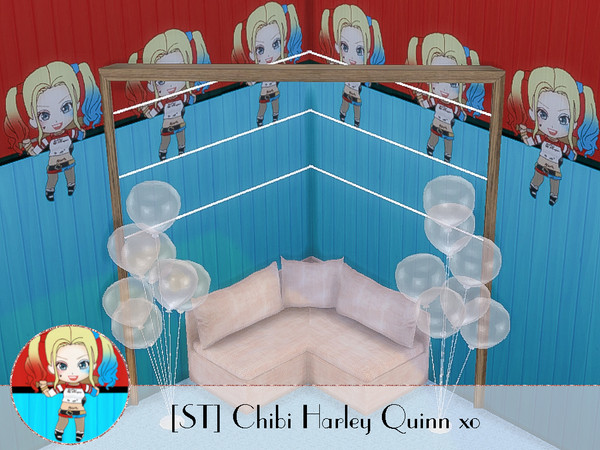 Sims 4 — Chibi Harley Quinn xo by SugaredTerror — "We're bad guys, it's what we do!" - Harley Quinn, Suicide