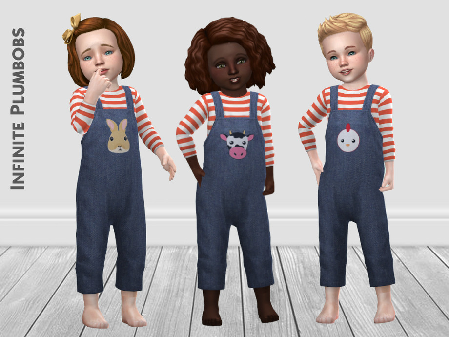 The Sims Resource Ip Toddler Farm Dungarees Toddler Stuff