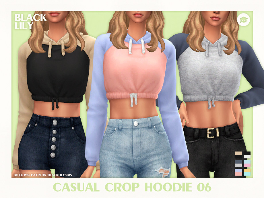 The Sims Resource Casual Crop Hoodie 06