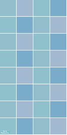 Sims 2 — Crysalis Tile Set - Blue Wall by s00z — 