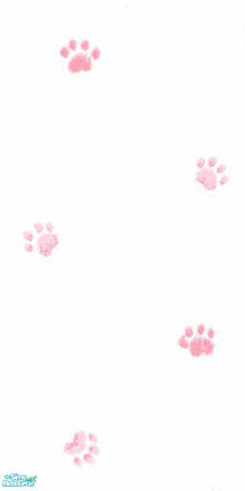 Sims 2 — Paw Prints Pink by RockinRobin — Cute wall color that can be used to decorate your pet shop or a child's room. 