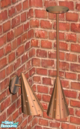 Sims 2 — Atomic Cone Lighting! - Copper by Shannanigan — Recolor works on all Cone Lights. Requires "Master